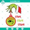 Grinch hand ornament Christmas 2022 SVG design with gas pump and inflation theme.