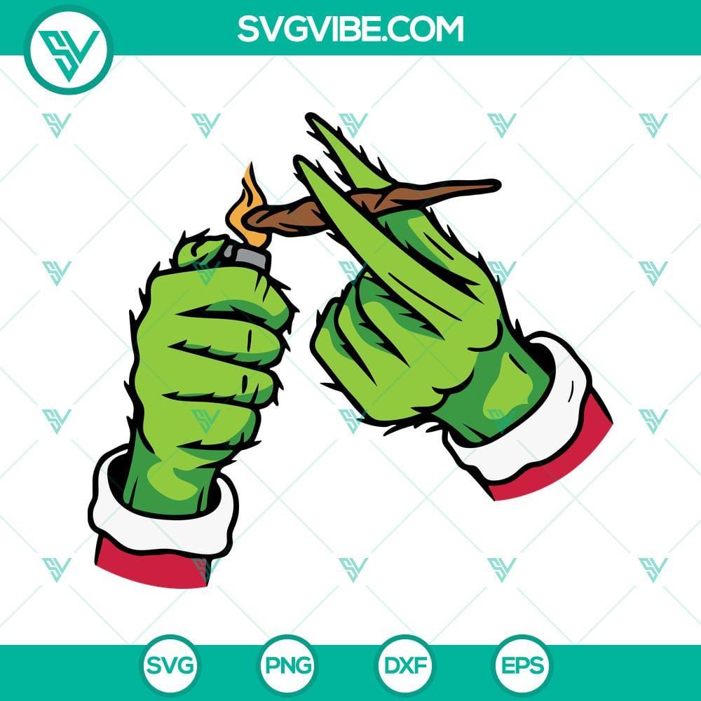 grinch-lighting-cannabis-svg-light-marijuana-blunt-christmas-weed-joint-svg-grinch-cricut-silhouette-1-mockup.jpg Grinch lighting cannabis SVG file, featuring a cartoon Grinch holding a lit marijuana blunt with Christmas lights. Perfect for holiday decorations.