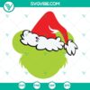 Grinch Mickey head SVG with Christmas design, Mickey Mouse dressed as the Grinch, ideal for holiday crafts.