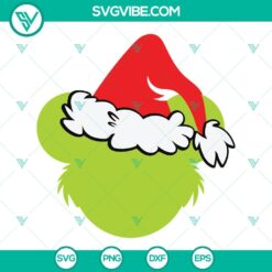 Grinch Mickey Head SVG Download, Grinch Christmas SVG Images, Mickey Grinch SVG Files
