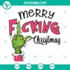 Grinch Middle Finger SVG - A humorous design with Grinch giving the middle finger, perfect for Christmas projects.