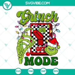 Grinch Mode On Skeleton SVG Download, Grinch Christmas SVG File PNG DXF EPS