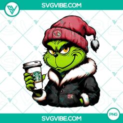 Grinch Ottawa Senators themed Starbucks drink PNG files for hockey fans, featuring festive design for digital download.