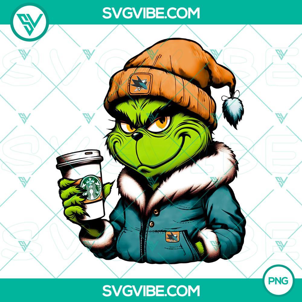 Grinch San Jose Sharks Drink Starbucks PNG File Grinch themed San Jose Sharks drink Starbucks PNG file perfect for Christmas, sports, and coffee lovers.