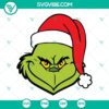 Grinch Santa hat Christmas SVG ideal for Cricut and Silhouette, downloadable in PNG, DXF, and EPS formats.