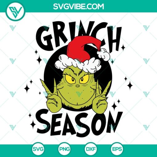 Grinch face SVG designs for Christmas. Download the Grinch Season SVG with expressive images.