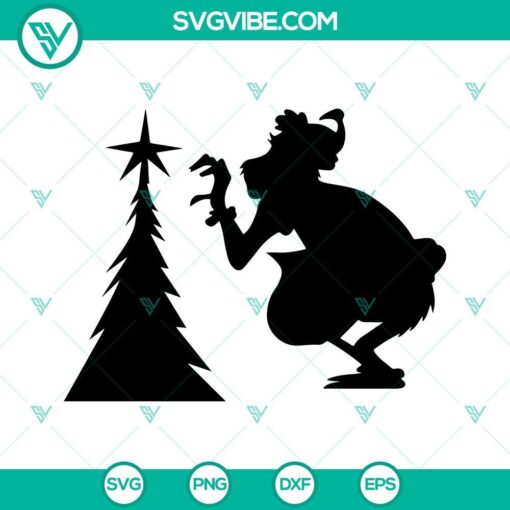 Grinch Stole Christmas Tree SVG: Download Cricut Silhouette files for crafting, instant digital download. Great for holiday projects!