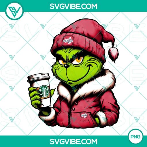 Grinch-themed Washington Capitals and Starbucks drink digital PNG file for fans, featuring a unique design mashup.