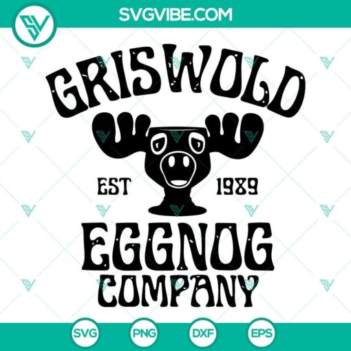Griswold Eggnog Company SVG images of Clark Griswold in PNG EPS DXF formats, established in 1989.