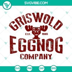Griswold Eggnog Company SVG cut files for Cricut - PNG, DXF, EPS formats. Ideal for holiday crafting projects.