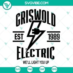 Griswold Electric Co SVG images featuring Clark Griswold for Christmas Vacation. Festive and nostalgic design perfect for holiday crafting.