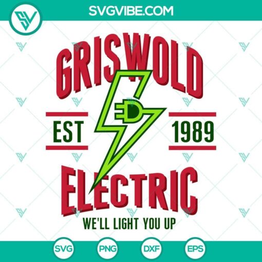 Griswold Electric SVG File featuring Clark Griswold from Christmas movie - festive and nostalgic design for holiday crafting.