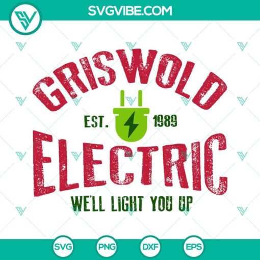 Griswold Electric SVG featuring Clark Griswold from National Lampoon's, instant SVG download for crafts.