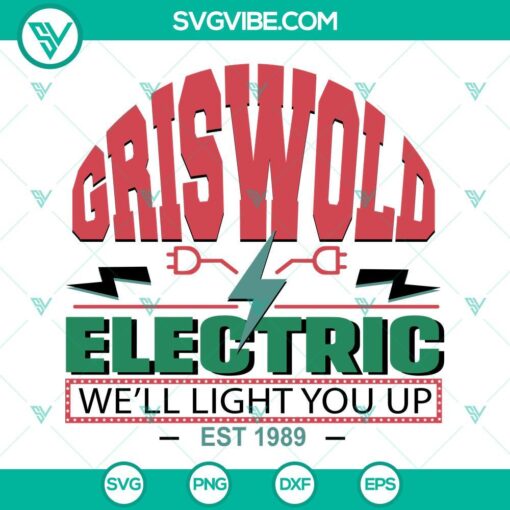Griswold Electric Well Light You Up SVG files featuring the Griswold Family, perfect for holiday crafting and decorations.