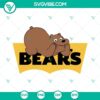 Funny cartoon grizzly bear and bear characters SVG download from "We Bare" series. Ideal for digital projects.