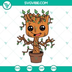 Groot and Baby Groot SVG images from Guardians Of The Galaxy. Ideal for crafting projects and fan art.