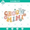Boho flower, family hippie, and groovy Mimi SVG files for digital crafting projects. Ideal for a fun and retro vibe.