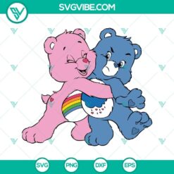 Grumpy Bear and Cheer Bear Care Bear SVG File for Cricut - DXF EPS PNG format, perfect for craft projects and custom designs.