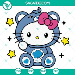 Grumpy Kitty Care Bear and Rainbow Cheer Bear Cricut and Pretty Kitty Care Bear SVG files for crafting projects with cute bear designs.