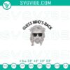 Religious digital embroidery file featuring a "Guess Who's Back Jesus" design. Ideal for crafts and DIY projects.