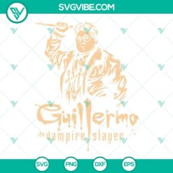 Guillermo The Vampire Slayer SVG file inspired by What We Do In The Shadows. Download design with detailed vector graphics.