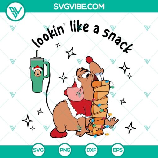 Gus Gus and Cheese Christmas Tumbler SVG featuring Cinderella's cute mouse, ideal for holiday crafts and DIY projects.