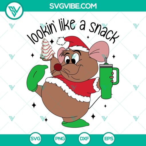 Gus Gus mouse from Disney's Christmas Tree Cake - SVG Download with holiday vibes. Perfect for Disney Christmas projects.