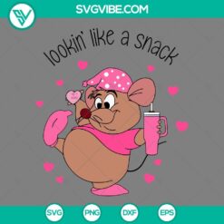 Gus Gus Mouse Stanley Cup Valentines SVG design for download in PNG, EPS, and DXF file formats. Perfect for Valentine's Day crafts.