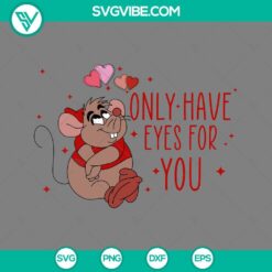 Gus Gus Valentine SVG files featuring cute character with heart eyes. Perfect for DIY craft projects. Share the love!