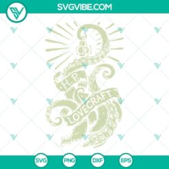 Lovecraft themed SVG files featuring Cthulhu, horror, and Halloween designs in PNG and EPS formats. Perfect for spooky projects.