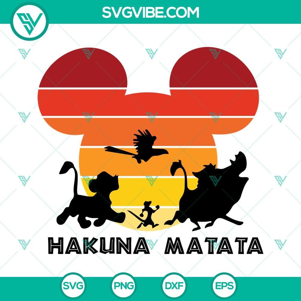 hakuna-matata-mickey-mouse-head-svg-bundle-lion-king-svg-animal-kingdom-svg-disney-family-vacation-svg-png-dxf-eps-1-mockup.jpg Hakuna Matata Mickey Mouse Head SVG bundle featuring Lion King and animal-inspired designs for digital use.