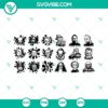 Halloween character SVG file bundle featuring spooky horror characters, perfect for Halloween crafting projects.