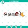 Halloween horror characters Pacman SVG download, spooky themed Pacman game characters for digital assets.