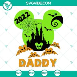 Disney Happy Halloween 2022 SVG bundle featuring Daddy and Mommy designs, perfect for Halloween crafting projects.