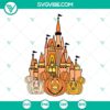 Disney castle with Mickey Mouse pumpkin carving, Halloween themed SVG download for crafts and decorations.
