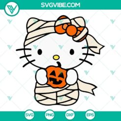 Halloween Hello Kitty SVG Image Bundle, Hello Kitty Pumpkin SVG Download, Boo 6