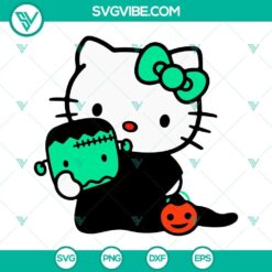 Halloween Hello Kitty SVG Image Bundle, Hello Kitty Pumpkin SVG Download, Boo 10