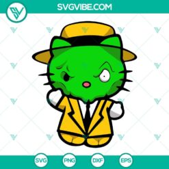 Halloween Hello Kitty The Mask Movies SVG PNG DXF EPS cut files with spooky and cute design for digital crafting projects.