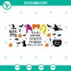 Halloween Hocus Pocus Libbey Glass Can Wrap SVG Files for spooky party favors and decorations.