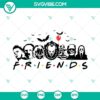 Halloween horror characters and movie killers SVG file with friends in a spooky design for digital use.