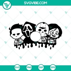 Halloween horror movie killers themed Starbucks SVG files for Halloween.