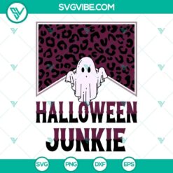 Halloween SVG file featuring a Western leopard design and cute ghost illustration, perfect for festive crafts.