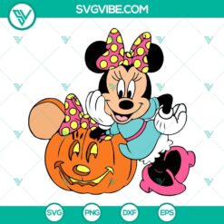 Halloween Minnie Mouse SVG Download, Minnie Mouse Pumpkin Halloween SVG Image