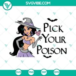 Halloween Princess SVG Images Bundle, Witch Disney Princess SVG Images, Witches 10