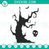 Halloween tree embroidery design files with spooky and unique Halloween pattern, perfect for Halloween crafts and decorations.
