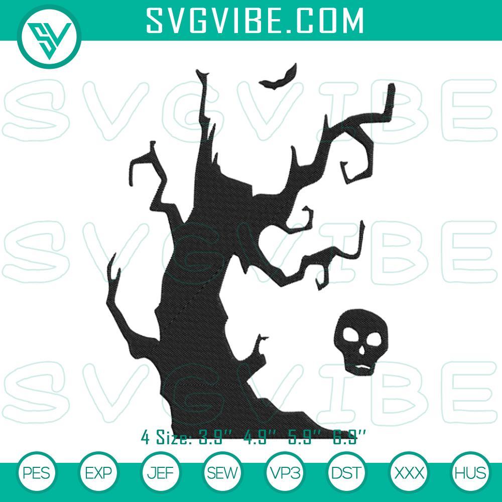 Halloween Tree Embroidery Design Files Halloween tree embroidery design files with spooky and unique Halloween pattern, perfect for Halloween crafts and decorations.