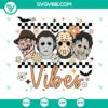 Collection of Halloween SVG images featuring Freddy Krueger, Michael Myers, and Jason. Perfect for spooky crafts and decorations.