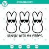 Funny Easter SVG files showcasing bunny glasses designs, perfect for festive crafts and decorations.