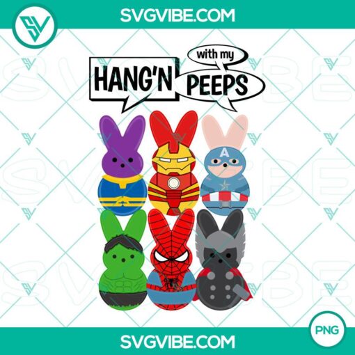 Hanging With My Peeps PNG Download featuring Marvel Superheroes Easter Peeps Bunny Super Heroes PNG Files.