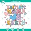 Disney Mama SVG designs for family vacation, featuring Happiest Mama On Earth theme. Ideal for digital crafting projects.